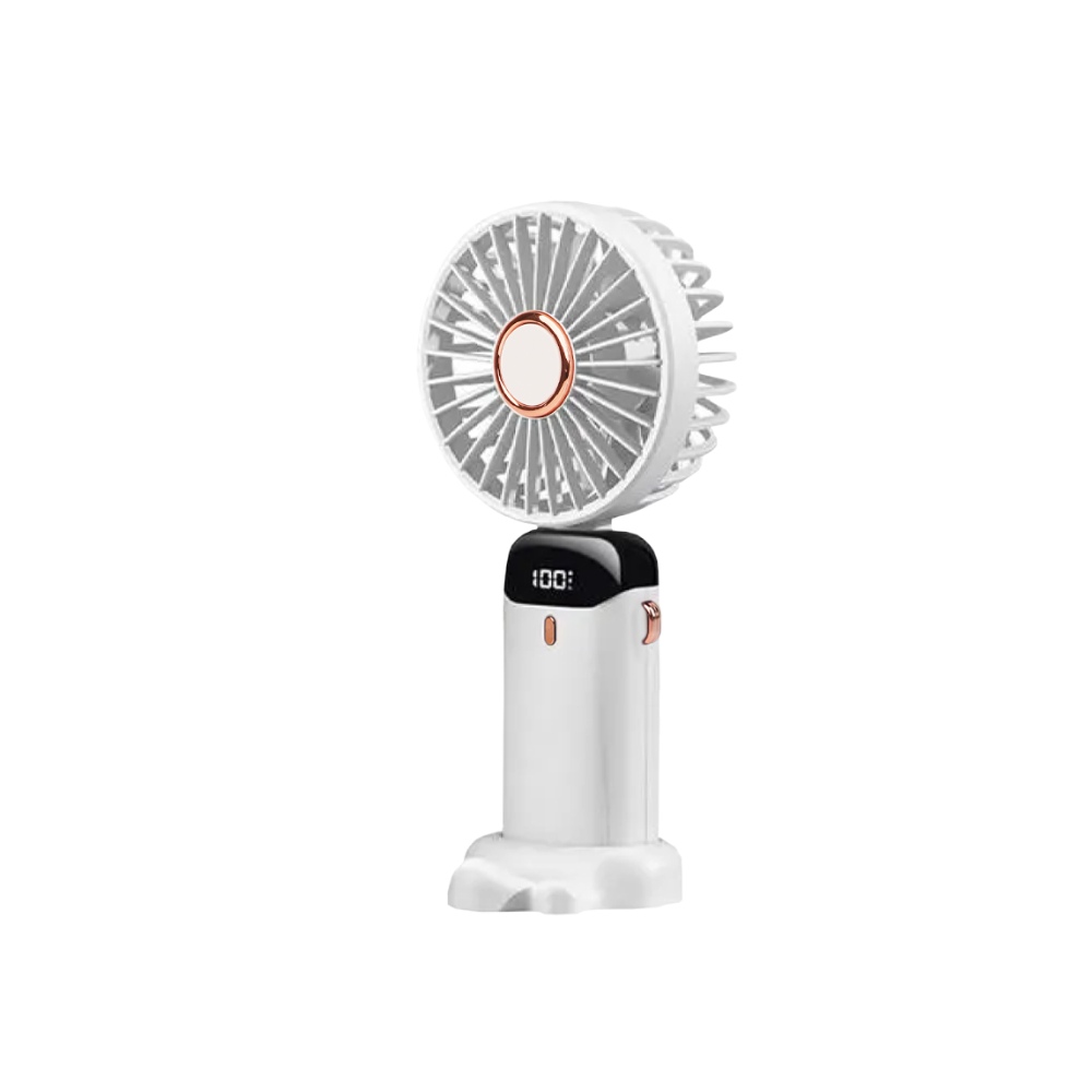 Image Portable handheld fan - Rechargeable - White
